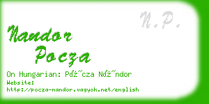 nandor pocza business card